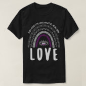 Boho Rainbow Love Ace Pride T-shirt (Design voorkant)
