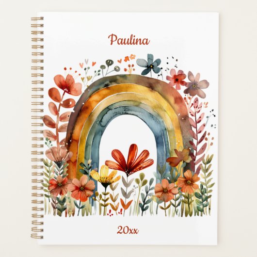 Boho Rainbow Maandelijks Planner (Voorkant)