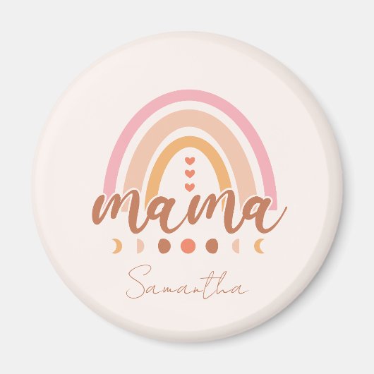 Boho Rainbow Mama Magneet (Voorkant)