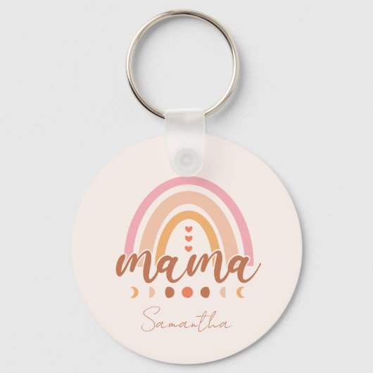 Boho Rainbow Mama Sleutelhanger (Voorkant)