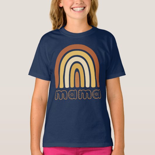 Boho Rainbow Mama T-Shirt (Voorkant)