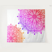 Boho Rainbow Mandala Tapestry Wandkleed (Voorkant (horizontaal))