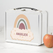 Boho Rainbow met Cloud en Stars Metal Lunch Box (In situ)