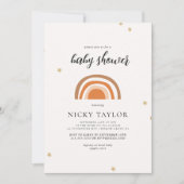 Boho Rainbow Minimalist Baby shower Kaart (Voorkant)