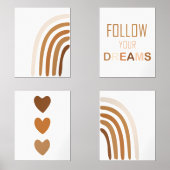 Boho Rainbow Motivational citations Classroom Deco (Recto)