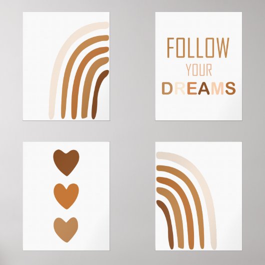 Boho Rainbow Motivational citations Classroom Deco (Recto)