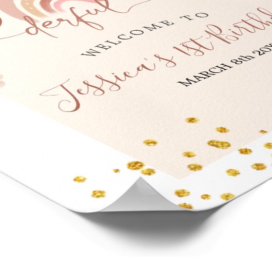 Boho Rainbow n'est-elle pas une Affiche de bienven (Coin)