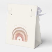 Boho Rainbow Neutral Baby shower Bedankdoosjes (Achterkant)