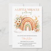 Boho Rainbow Neutral Baby Shower  Kaart (Voorkant)