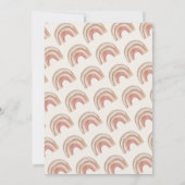 Boho Rainbow Neutral Kids Verjaardagsfeest Kaart (Achterkant)