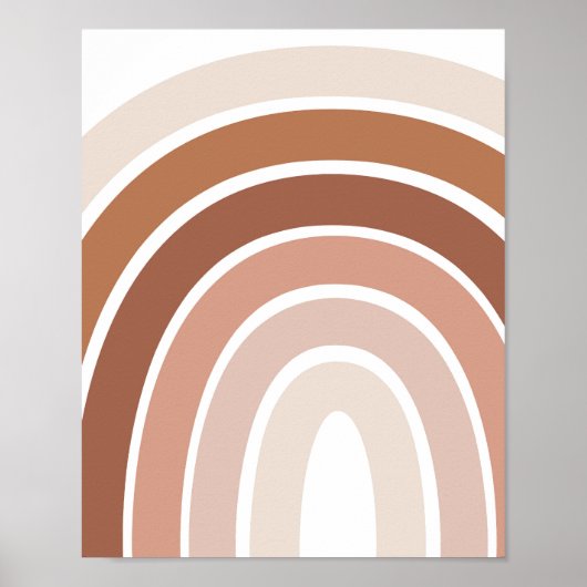 Boho Rainbow Neutral Nursery Poster (Voorkant)
