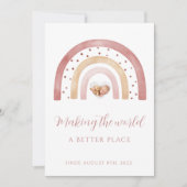 Boho Rainbow Newborn Aankondiging Kaarten (Voorkant)