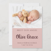 Boho Rainbow Newborn Mededelingen Kaart (Achterkant)