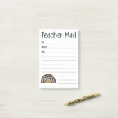 Boho Rainbow Notes van leraar (Op bureau)