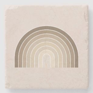 Boho Rainbow Olive Earth Tones Stenen Onderzetter