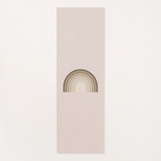 Boho Rainbow Olive Earth Tones Yogamat (Voorkant)