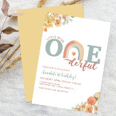 Boho Rainbow Onederday Invitation - 1er B