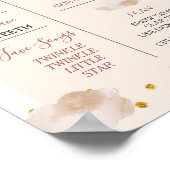 Boho Rainbow Onederful 1e jaar verjaardag mijlpaal Poster (Hoek)