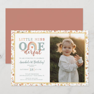 Boho Rainbow Onederful Photo Invitation - Terme 1