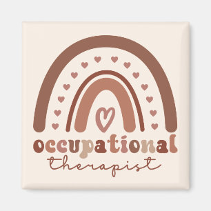 Boho Rainbow OT Occupational Therapist Gifts Magneet