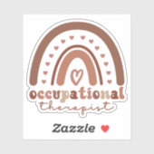 Boho Rainbow OT Occupational Therapist Gifts Sticker (Vel)