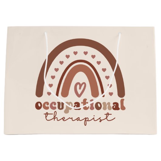 Boho Rainbow OT Occupational Therapist Groot Cadeauzakje (Voorkant)