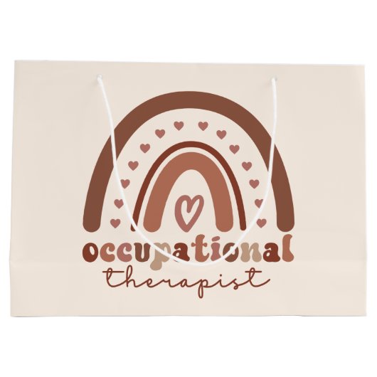 Boho Rainbow OT Occupational Therapist Groot Cadeauzakje (Achterkant)