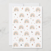 Boho Rainbow Pastel Première Invitation d'annivers (Dos)