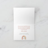 Boho Rainbow Photo Carte de remerciements - Earthy (Intérieur)