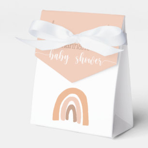 Boho Rainbow Pink Baby Girl Shower Dank je wel Bedankdoosjes