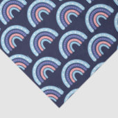 Boho Rainbow Pink en Navy Blue Tissuepapier (Detail)