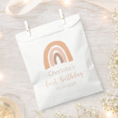 Boho Rainbow Pink Pastel eerste verjaardag Bedankzakje (Geknipt)