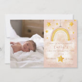 Boho rainbow pinky goochelroedsterren kaart (Voorkant)