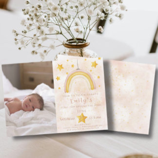 Boho rainbow pinky goochelroedsterren kaart