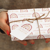 Boho Rainbow Proficiat Gift Label Cadeaulabel