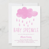 Boho Rainbow Rain Cloud Roze Baby shower Sprinkle Kaart (Voorkant)