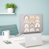 Boho Rainbow Rustic Scrapbook 12 Jolies Stickers (Ordinateur portable sur le bureau)