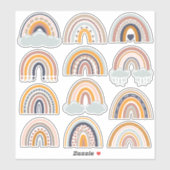 Boho Rainbow Rustic Scrapbook 12  Stickers (Vel)