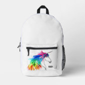 Boho Rainbow Schattigee Meisjes Eenhoorn Kinder Bedrukte Rugzak (Voorkant)