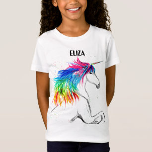 Boho Rainbow Schattigee Meisjes Eenhoorn Kinder T-shirt