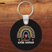 Boho Rainbow School Sociaal werker Sleutelhanger (Achterkant)