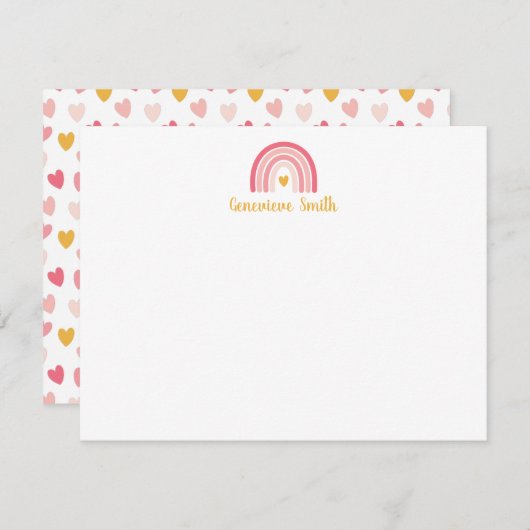 Boho Rainbow Stationery Note Card Notitiekaartje (Voorkant / Achterkant)