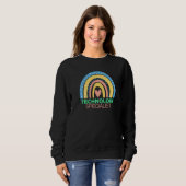 Boho Rainbow Stem Teacher Tech Squad Technology Sp Trui (Voorkant volledig)
