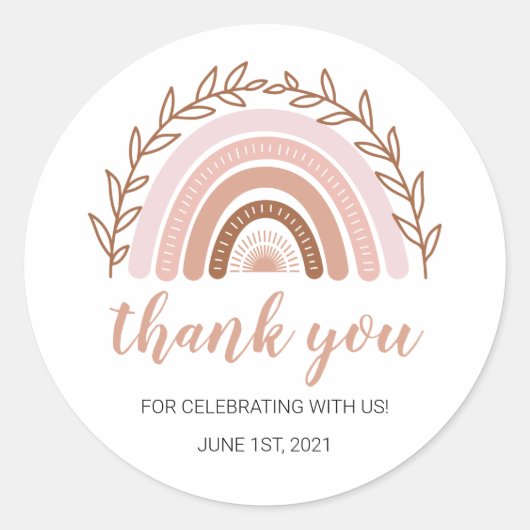 Boho Rainbow-Stickers, Birthday | STICKERS (Voorkant)