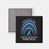 Boho Rainbow Suicide Awareness Mental Health Magneet (Voorkant / Achterkant)