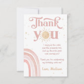 Boho Rainbow Sunshine Carte de remerciements d'ann (Devant)