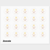 Boho Rainbow Sunshine Hartelijk dank Ronde Sticker (Vel)