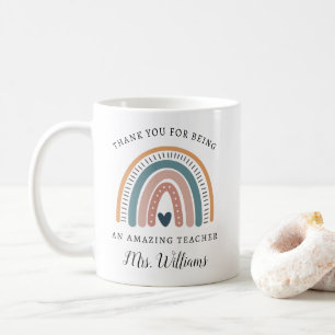 Boho Rainbow Teacher Appreciation Name Mok Gift