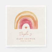 Boho Rainbow Terracotta-Baby shower Servet (Voorkant)