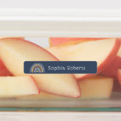 Boho Rainbow Thème Waterproof Kids Nom Étiquette (Apposé)